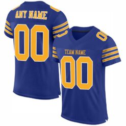 Custom Orange Navy-White Classic Style Hybrid Mesh Football Jersey With Name Patch