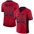 Custom Red Black-Gray Drift Hybrid Mesh Football Jersey With Name Patch