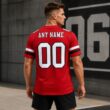 Custom Red White Black Mesh Football Jersey Custom Red White Black Mesh Football Jersey