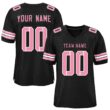 Custom Black Pink-White Classic Style Hybrid Mesh Football Jersey With Name Patch