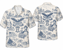 250 Years of America Hawaiian Shirt | Patriotic Aloha Shirt 1776–2026