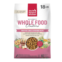 The Honest Kitchen Human Grade Dog Food, Whole Food Clusters Grain Free Lamb Dry Dog Food, 18 lb Bag