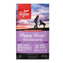 ORIJEN Grain Free High Protein Dry Dog Food Puppy Large Recipe 23.5lb Bag