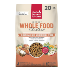 The Honest Kitchen Human Grade Dry Dog Food, Whole Food Clusters Whole Grain Dry Dog Food, Beef & Oats, 20lb Bag