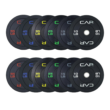 CAP 2-inch Olympic Bumper Plate Weight Set | 370 lbs | Multiple Colors | Storage Rack Optional