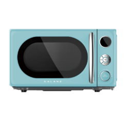 Galanz 0.7 Cu ft Retro Countertop Microwave Oven, 700 Watts, Blue, New