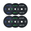 CAP 2-inch Olympic Bumper Plate Weight Set | 160 lbs | Multiple Colors | Storage Rack Optional