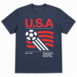 Retro 90's USA Soccer Flag Graphic T-Shirt Vintage Patriotic Football Fan Tee
