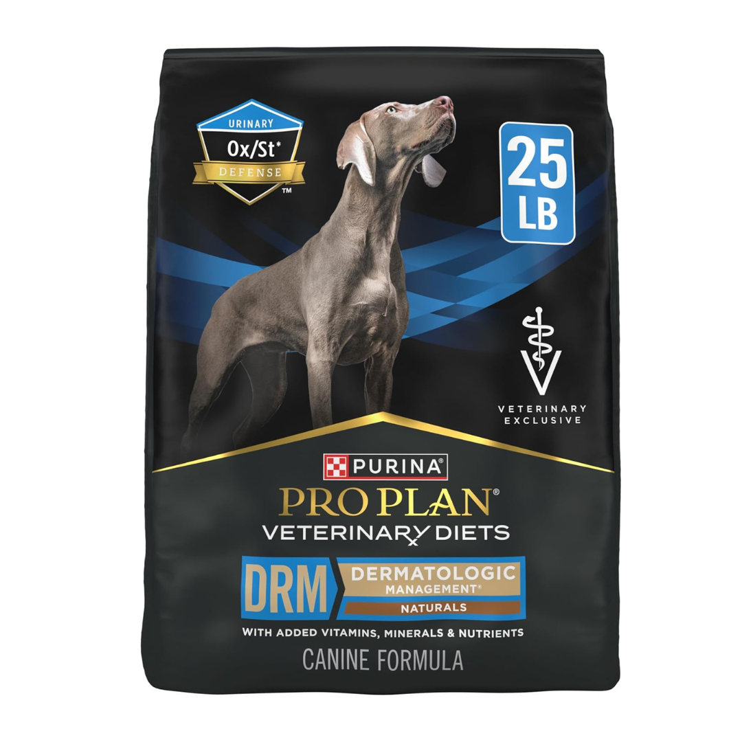 Pro Plan Veterinary Diets Purina DRM Dermatologic Management Naturals W Vitamins Dry Dog Food - 25 lb. Bag Pro Plan Veterinary Diets Purina DRM Dermatologic Management Naturals W Vitamins Dry Dog Food - 25 lb. Bag