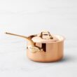 Mauviel M'Heritage 150 B 1.5mm Polished Copper & Stainless Steel Sauce Pan With Lid, And Brass Handle, 1.3-qt, Made in France