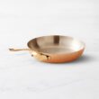 Mauviel M'Heritage 150 B 1.5mm Polished Copper & Stainless Steel Frying Pan With Brass Handles, 7.9-in, Made in France