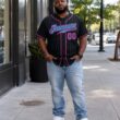 Custom Black Light Blue Pinstripe Pink-Light Blue Baseball Jersey Custom Black Light Blue Pinstripe Pink-Light Blue Baseball Jersey