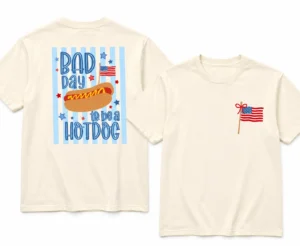 Bad Day To Be A Hotdog T-Shirt – Funny Patriotic Summer Graphic Tee