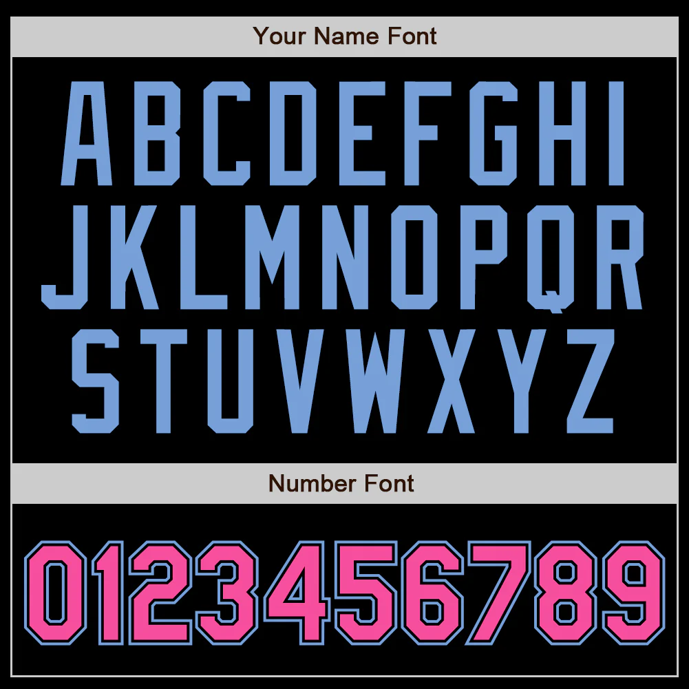 Custom Black Light Blue Pinstripe Pink-Light Blue Baseball Jersey Custom Black Light Blue Pinstripe Pink-Light Blue Baseball Jersey - Image 5