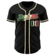 Custom Black Vintage Mexican Flag-City Cream Baseball Jersey Custom Black Vintage Mexican Flag-City Cream Baseball Jersey