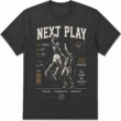 Next Play Basketball Graphic T-Shirt Focus Prepare Perform Vintage Sports Tee