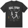 Dual Sport Basketball Baseball Graphic T-Shirt Train Compete Repeat Tee