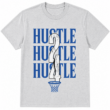 Hustle 24 Basketball Graphic T-Shirt Vintage Sports Typography Tee Hustle 24 Basketball Graphic T-Shirt Vintage Sports Typography Tee