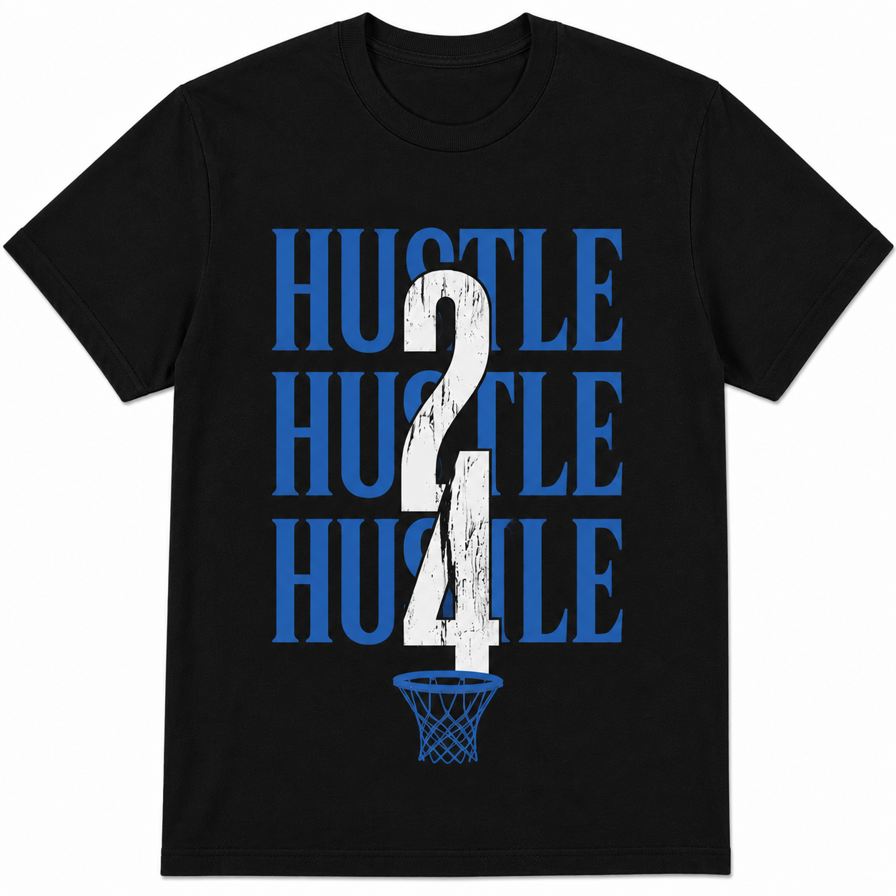 Hustle 24 Basketball Graphic T-Shirt Vintage Sports Typography Tee Hustle 24 Basketball Graphic T-Shirt Vintage Sports Typography Tee