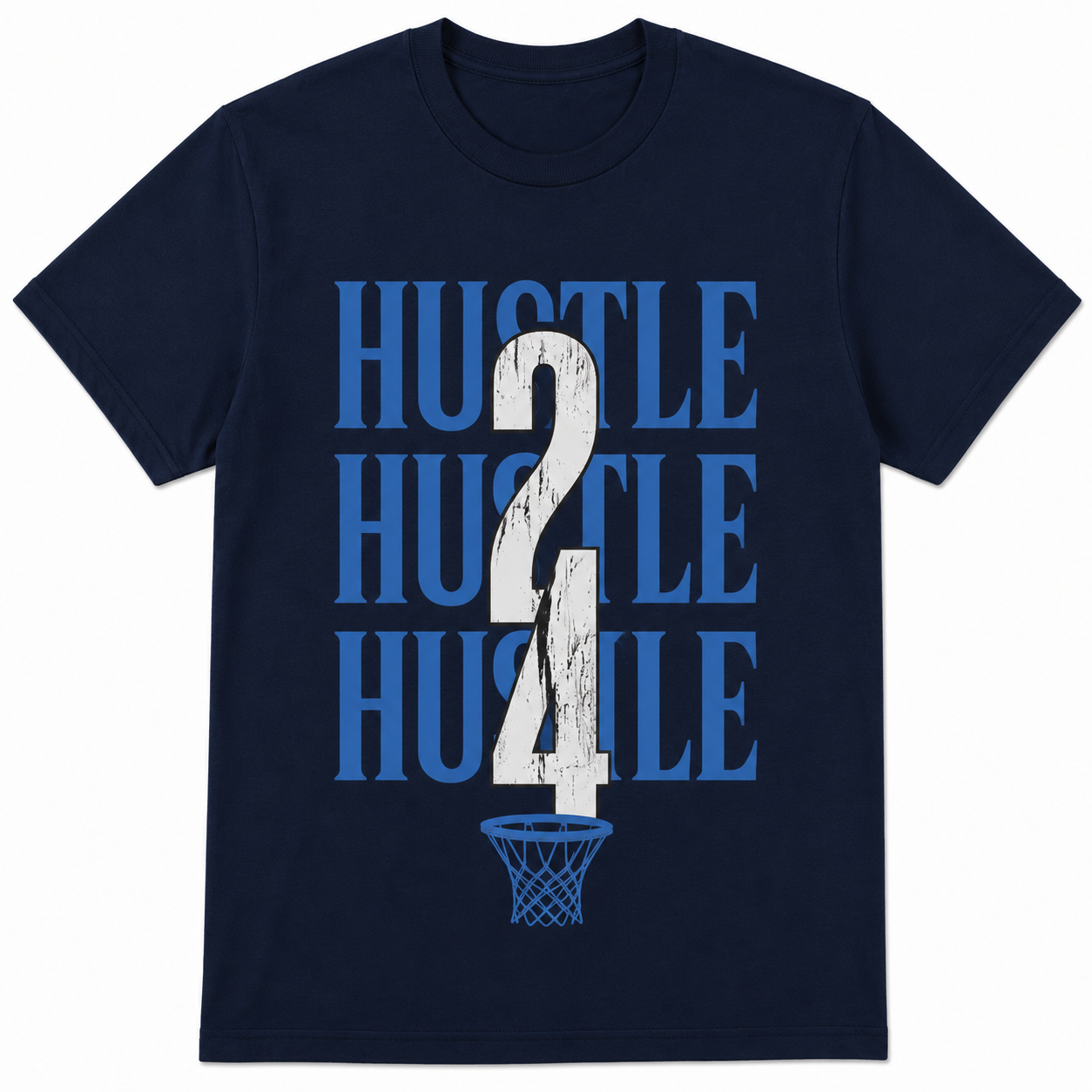 Hustle 24 Basketball Graphic T-Shirt Vintage Sports Typography Tee Hustle 24 Basketball Graphic T-Shirt Vintage Sports Typography Tee