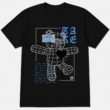 Abstract Wireframe Teddy Bear Graphic T-Shirt Urban Streetwear Tee