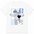 Abstract Wireframe Teddy Bear Graphic T-Shirt Urban Streetwear Tee