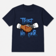 Trust No One Snake Handshake Graphic T-Shirt Streetwear Urban Graffiti Unisex Tee
