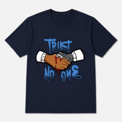 Trust No One Snake Handshake Graphic T-Shirt Streetwear Urban Graffiti Unisex Tee