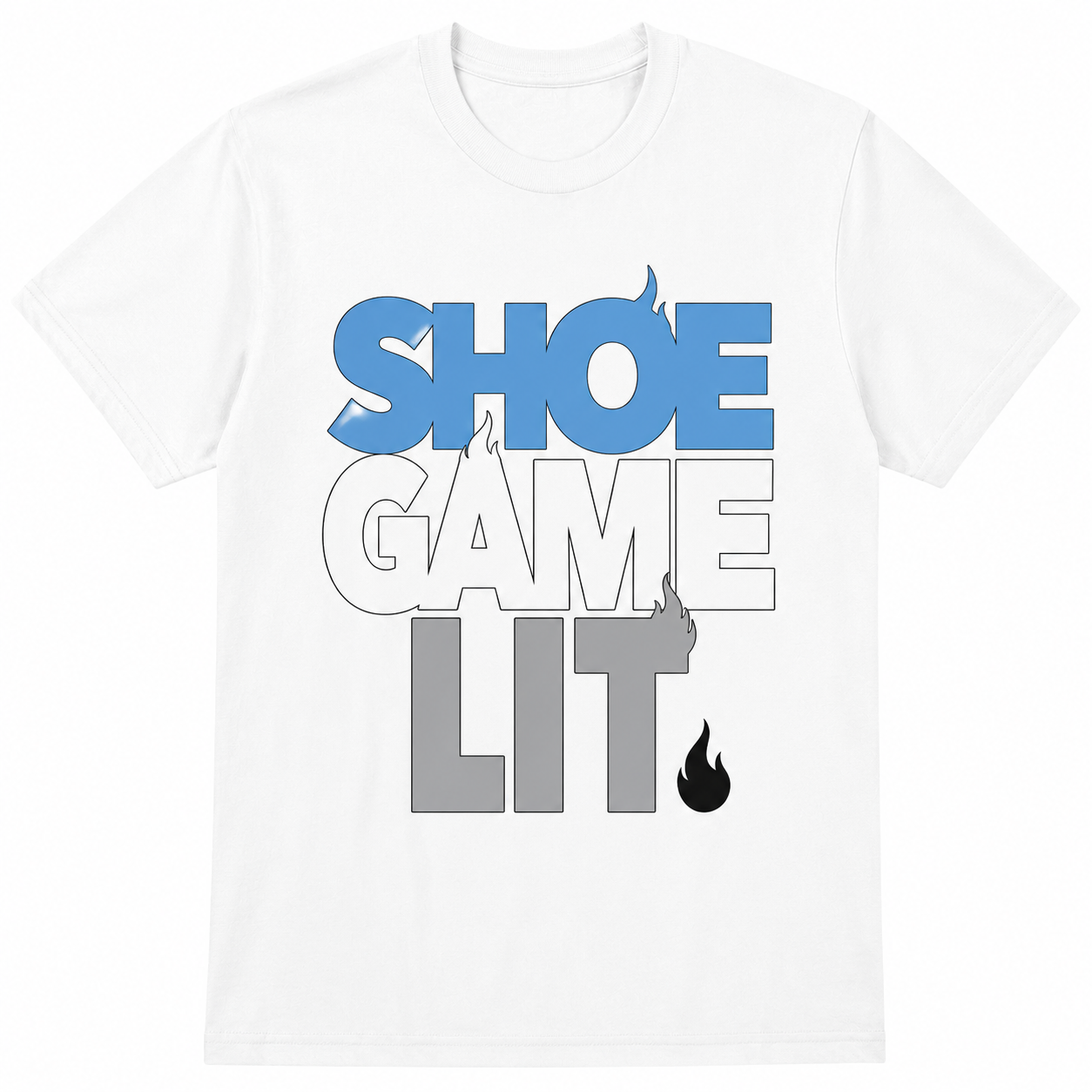Shoe Game Lit Basketball Graphic T-Shirt Sneaker Streetwear Tee Shoe Game Lit Basketball Graphic T-Shirt Sneaker Streetwear Tee