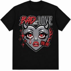 Dark Heart Devil Girl Graphic T-Shirt Gothic Anime Streetwear Unisex Tee