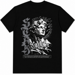 Greek Statue Graffiti Graphic T-Shirt Urban Streetwear Unisex Tee