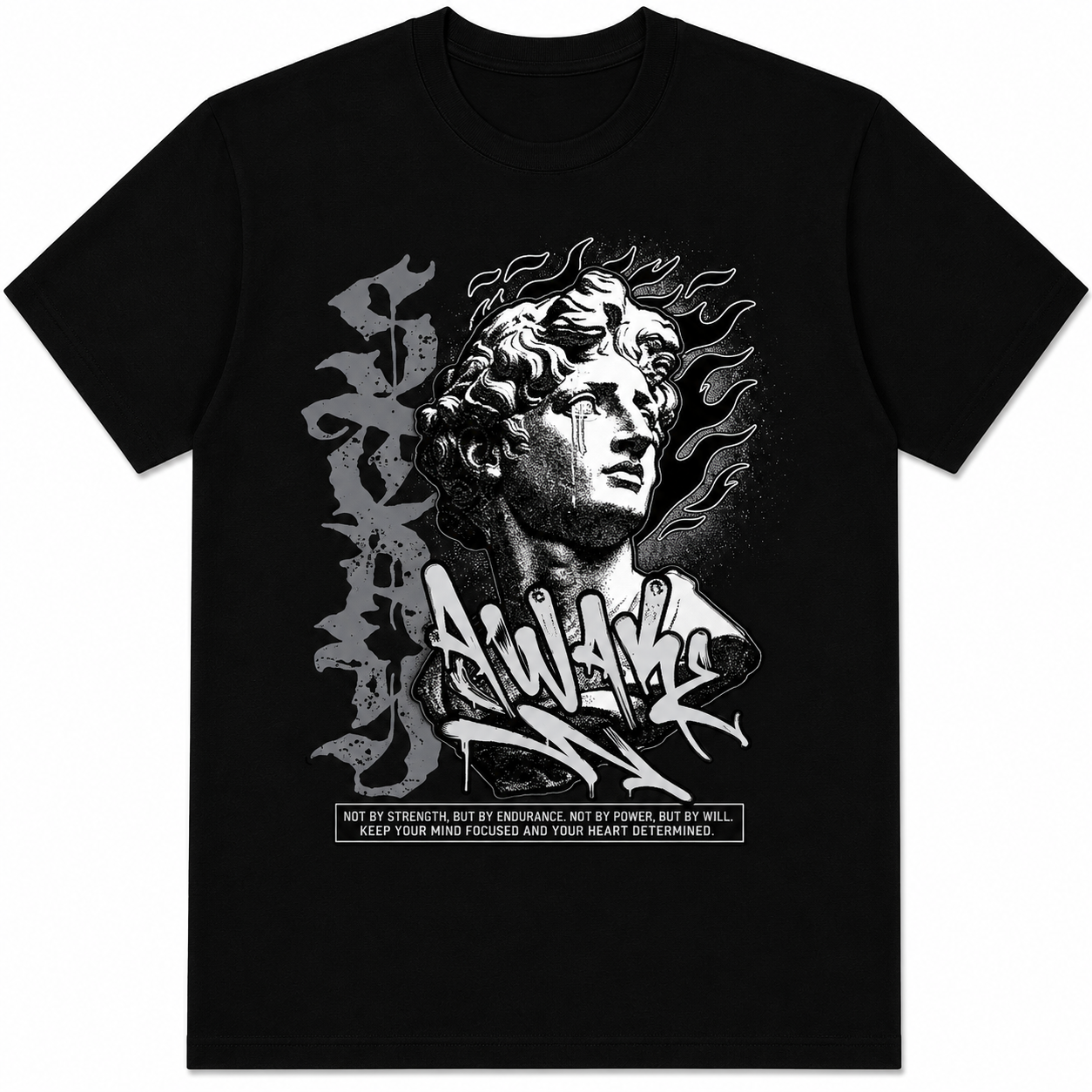 Greek Statue Graffiti Graphic T-Shirt Urban Streetwear Unisex Tee Greek Statue Graffiti Graphic T-Shirt Urban Streetwear Unisex Tee