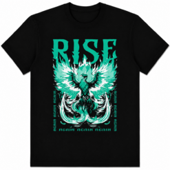 Rise Phoenix Graphic T-Shirt Mythical Bird Streetwear Unisex Tee