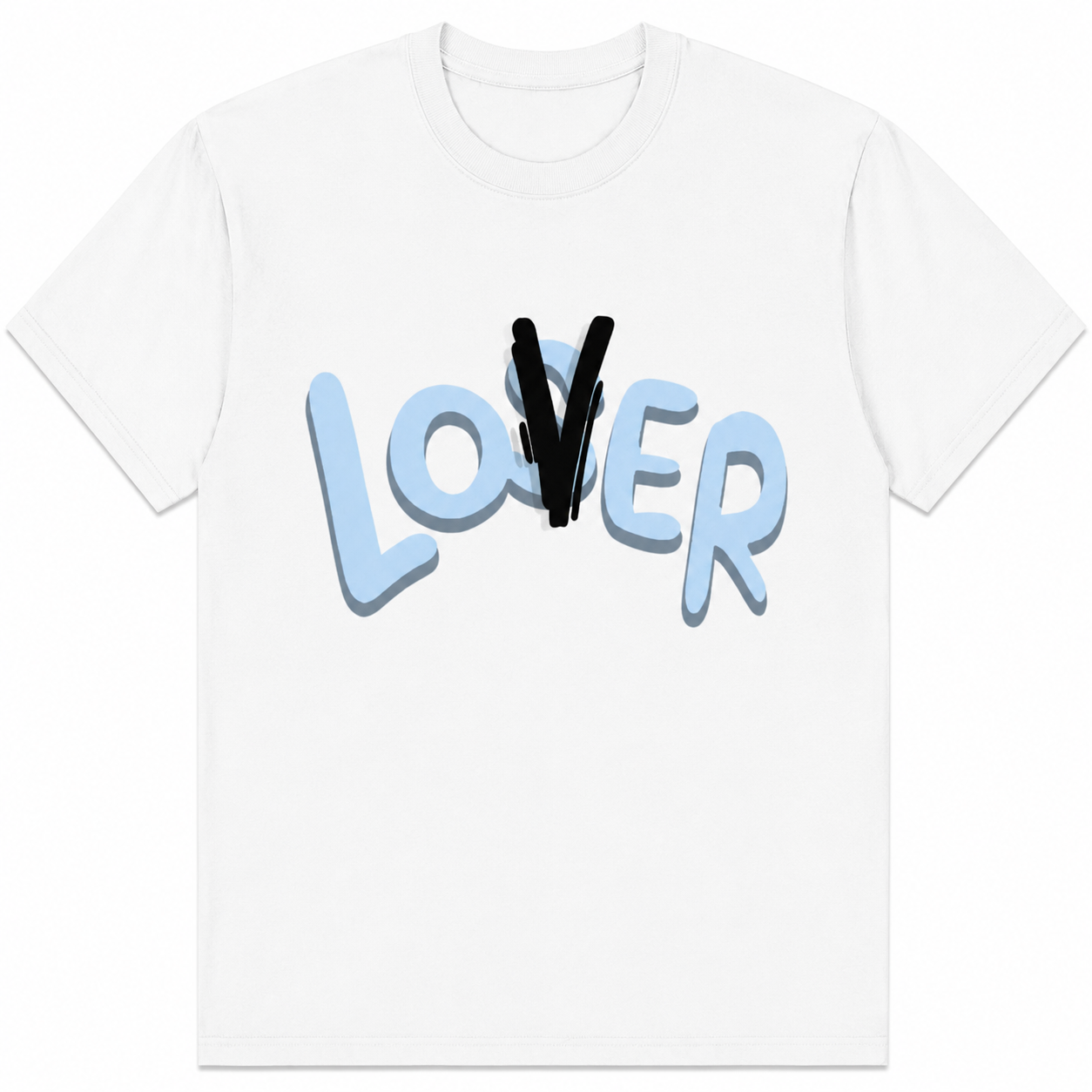 Lover Graphic T-Shirt Cute Minimal Typography Unisex Tee Lover Graphic T-Shirt Cute Minimal Typography Unisex Tee