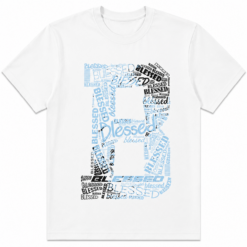 Blessed Typography Graphic T-Shirt Christian Faith Unisex Tee