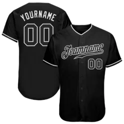 Custom Black-White Baseball Jersey