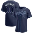 Custom Navy Navy-Powder Blue Baseball Jersey