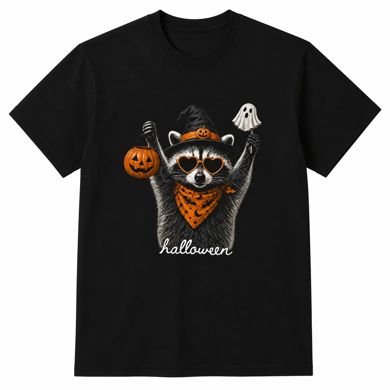 Halloween Raccoon Shirt Funny Witch Raccoon T-Shirt Cute Trick or Treat Tee Spooky Season Fall Graphic Gift Halloween Raccoon Shirt Funny Witch Raccoon T-Shirt Cute Trick or Treat Tee Spooky Season Fall Graphic Gift