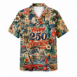 Happy 250 America Hawaiian Shirt | Patriotic USA Tropical Button Up | America 250 Vacation Shirt Happy 250 America Hawaiian Shirt | Patriotic USA Tropical Button Up | America 250 Vacation Shirt