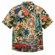 Happy 250 America Hawaiian Shirt | Patriotic USA Tropical Button Up | America 250 Vacation Shirt Happy 250 America Hawaiian Shirt | Patriotic USA Tropical Button Up | America 250 Vacation Shirt