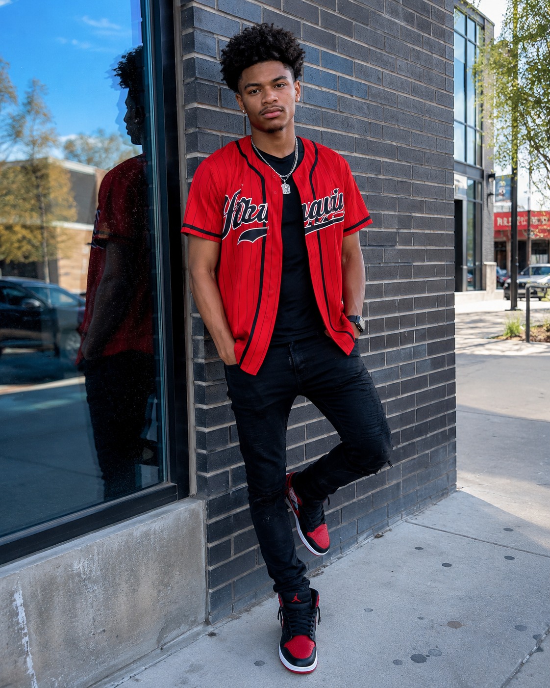Custom Red Black-White Baseball Jersey Custom Red Black-White Baseball Jersey - Image 5