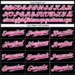 Custom Black Pink-White Baseball Jersey Custom Black Pink-White Baseball Jersey