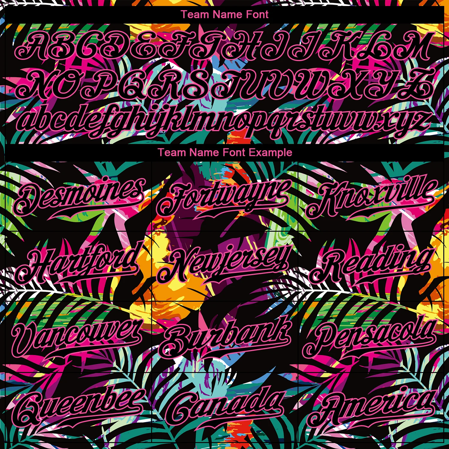 Custom Black Black-Pink 3D Pattern Design Tropical Palm Leaves Baseball Jersey Custom Black Black-Pink 3D Pattern Design Tropical Palm Leaves Baseball Jersey - Image 4