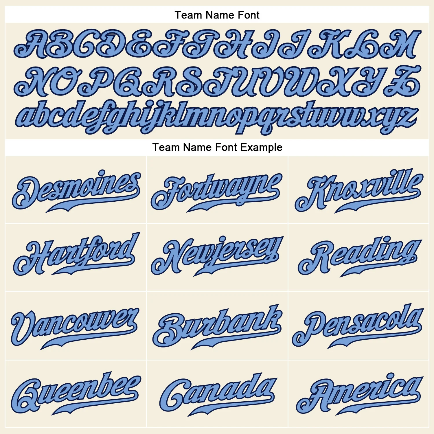 Custom Cream Navy Pinstripe Light Blue-Navy Baseball Jersey Custom Cream Navy Pinstripe Light Blue-Navy Baseball Jersey - Image 3