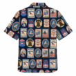 America 250 Hawaiian Shirt | Vintage Stamp Print Button Up Shirt | USA 250th Anniversary Aloha Shirt
