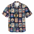 America 250 Hawaiian Shirt | Vintage Stamp Print Button Up Shirt | USA 250th Anniversary Aloha Shirt