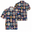 America 250 Hawaiian Shirt | Vintage Stamp Print Button Up Shirt | USA 250th Anniversary Aloha Shirt