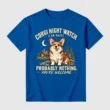 Welsh Corgi Shirt, Funny Corgi Night Watch Tee, 3 AM Shift, Corgi Lover Gift