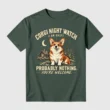 Welsh Corgi Shirt, Funny Corgi Night Watch Tee, 3 AM Shift, Corgi Lover Gift